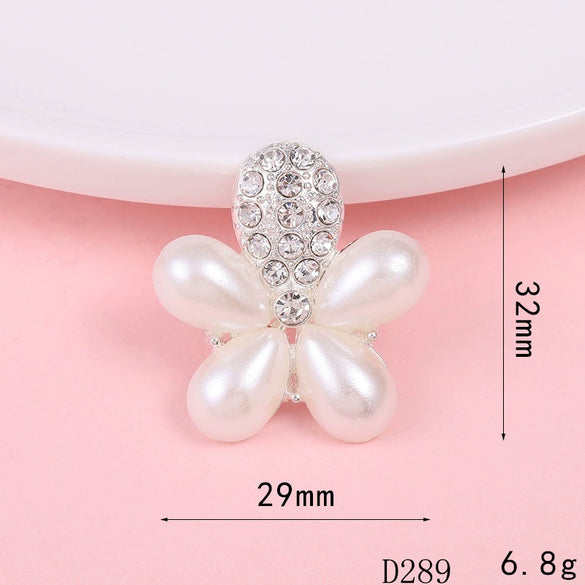 Mobile Phone Case Jewelry Accessories Alloy Light Luxury Flower Petal Electroplating