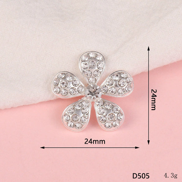 Mobile Phone Case Jewelry Accessories Alloy Light Luxury Flower Petal Electroplating