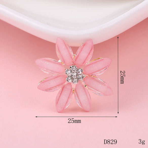 Mobile Phone Case Jewelry Accessories Alloy Light Luxury Flower Petal Electroplating