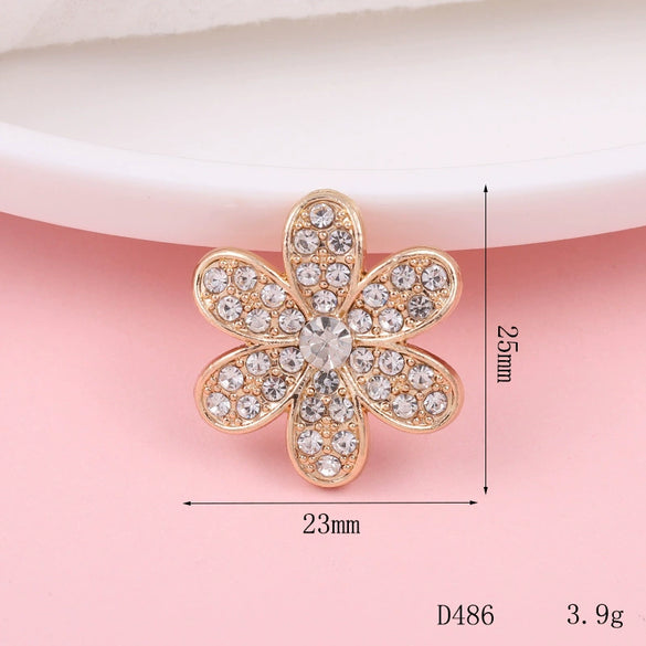 Mobile Phone Case Jewelry Accessories Alloy Light Luxury Flower Petal Electroplating