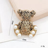 Mobile Phone Case Jewelry Accessories Vintage Bear Style Metal Electroplated Pearl