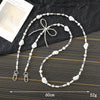 Mobile Phone Chain Accessories Pearl Leather Metal Handmade Love Letter C Style For Women