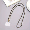 Mobile Phone Chain Accessories Pearl Leather Metal Handmade Love Letter C Style For Women