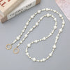 Mobile Phone Chain Accessories Pearl Leather Metal Handmade Love Letter C Style For Women