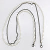 Mobile Phone Chain Accessories Pearl Leather Metal Handmade Love Letter C Style For Women