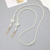 Mobile Phone Chain Accessories Pearl Leather Metal Handmade Love Letter C Style For Women