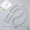 Mobile Phone Chain Accessories Pearl Leather Metal Handmade Love Letter C Style For Women