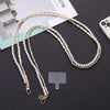 Mobile Phone Chain Accessories Pearl Leather Metal Handmade Love Letter C Style For Women