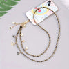 Mobile Phone Chain Accessories Pearl Leather Metal Handmade Love Letter C Style For Women