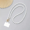 Mobile Phone Chain Accessories Pearl Leather Metal Handmade Love Letter C Style For Women
