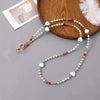 Mobile Phone Chain Accessories Pearl Leather Metal Handmade Love Letter C Style For Women