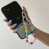 Mobile Phone Chain And Bracelet Hanging Ornaments Mushroom Imitation Pearl Tassel Titanium Steel Geometric Style For Women