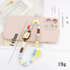 Mobile Phone Chain And Pendant Plastic Resin Beaded Bear Cat Head Highend Style Baking Paint