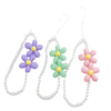 Mobile Phone Chain Beaded Pearl Hand Paint Flower Baking Paint Plastic Resin Pendant