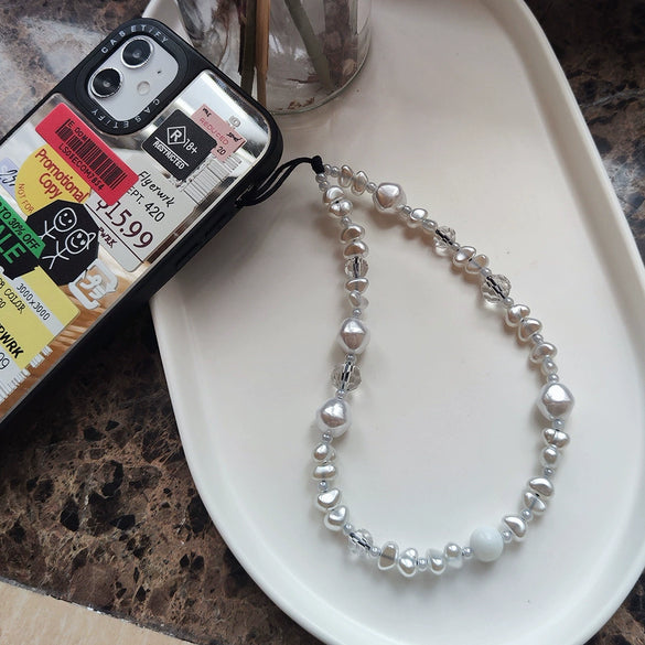 Mobile Phone Chain Handmade Beaded With Love Drops Bell Patterns And Specialshaped Pearls