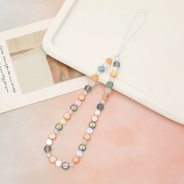 Mobile Phone Chain Plastic Resin Handmade Beaded Love Heart Water Drop Bell Style