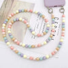 Mobile Phone Chain With Plastic And Resin Pumpkin Beads And Baking Paint Treatment