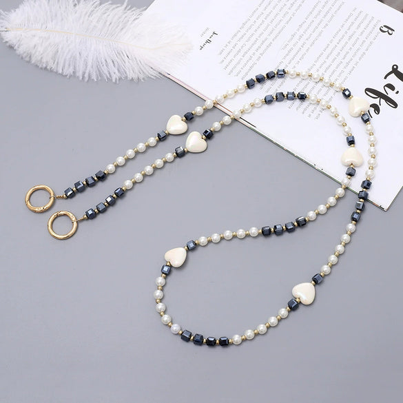 Mobile Phone Lanyard Beaded Love Water Drops Bell Handmade Bag Ornaments For Women