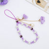 Mobile Phone Lanyard Creative Gypsum Flower Bracelet With Crystal Pendant Handmade For Unisex