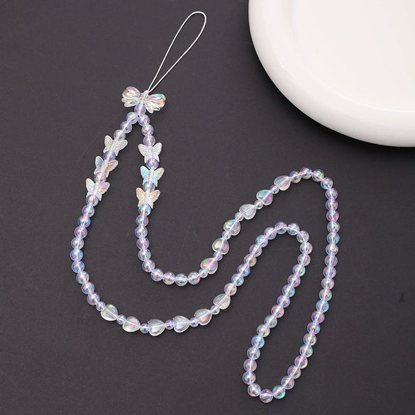 Mobile Phone Lanyard Nylon Rope Plastic Pendant Bowknot Love Antifall Injection Molding Unisex