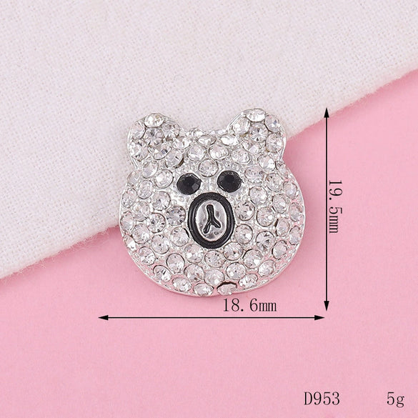 Mobile Phone Shell Accessories Alloy Handmade With Small Bear Love Gem Rabbit Deer Head Electroplated