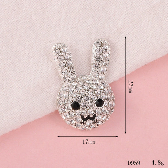 Mobile Phone Shell Accessories Alloy Handmade With Small Bear Love Gem Rabbit Deer Head Electroplated