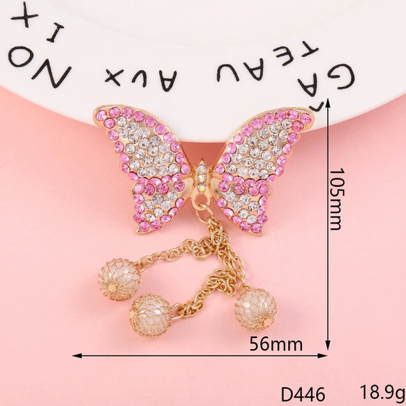 Mobile Phone Shell Jewelry Accessories Alloy Butterfly Bow Electroplated Pendant