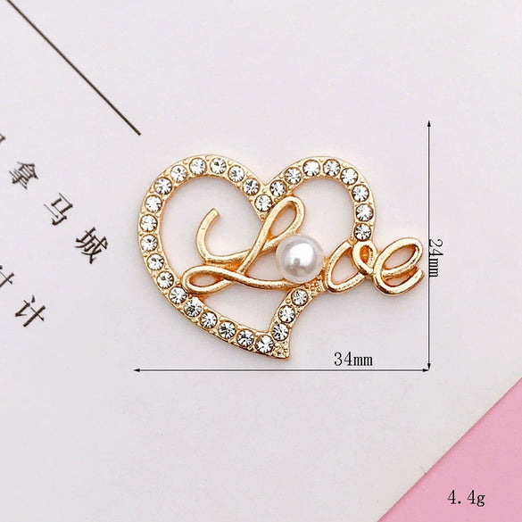 Mobile Phone Shell Jewelry Accessories Alloy Electroplating Clouds Pearl Love Design