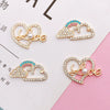 Mobile Phone Shell Jewelry Accessories Alloy Electroplating Clouds Pearl Love Design