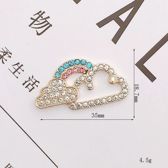 Mobile Phone Shell Jewelry Accessories Alloy Electroplating Clouds Pearl Love Design