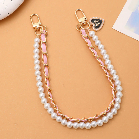 Mobile Phone Shell Jewelry Chain Plastic And Resin Material Fashion Style Hand Chain Pattern Electroplating Process For Women
