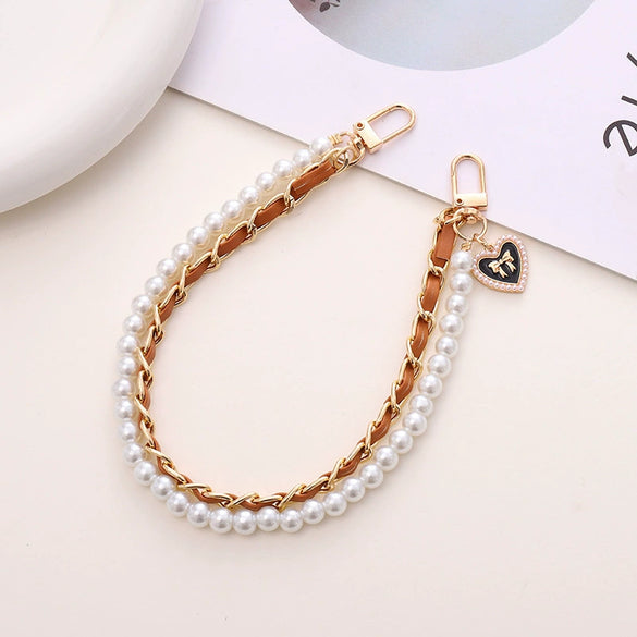Mobile Phone Shell Jewelry Chain Plastic And Resin Material Fashion Style Hand Chain Pattern Electroplating Process For Women