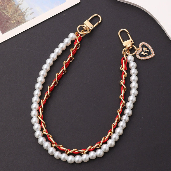 Mobile Phone Shell Jewelry Chain Plastic And Resin Material Fashion Style Hand Chain Pattern Electroplating Process For Women