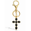 Modern Art Copper Cross Keychain Fashion Simple Bag Pendant And Car Key Accessory For Daily Use