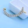 Modern Geometric Copper Clipon Earrings With Zircon Details Elegant Statement Fashion Jewelry