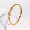 Modern Minimalist Geometric Clasp Bracelet In Gold Electroplated Stainless Steel High End Niche Style Accessory For Women