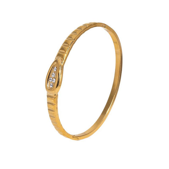 Modern Minimalist Geometric Clasp Bracelet In Gold Electroplated Stainless Steel High End Niche Style Accessory For Women