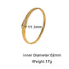 Modern Minimalist Geometric Clasp Bracelet In Gold Electroplated Stainless Steel High End Niche Style Accessory For Women