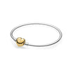 Modern Minimalist Silverplated White Copper Bracelet With Round Bead Details And Heartshaped Clasp