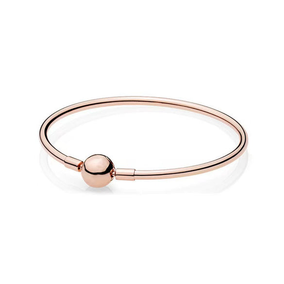 Modern Minimalist Silverplated White Copper Bracelet With Round Bead Details And Heartshaped Clasp