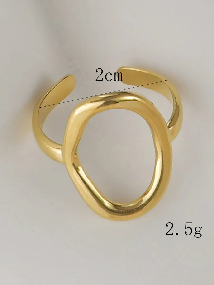 Modern Style Artistic Geometric Stainless Steel Open Rings