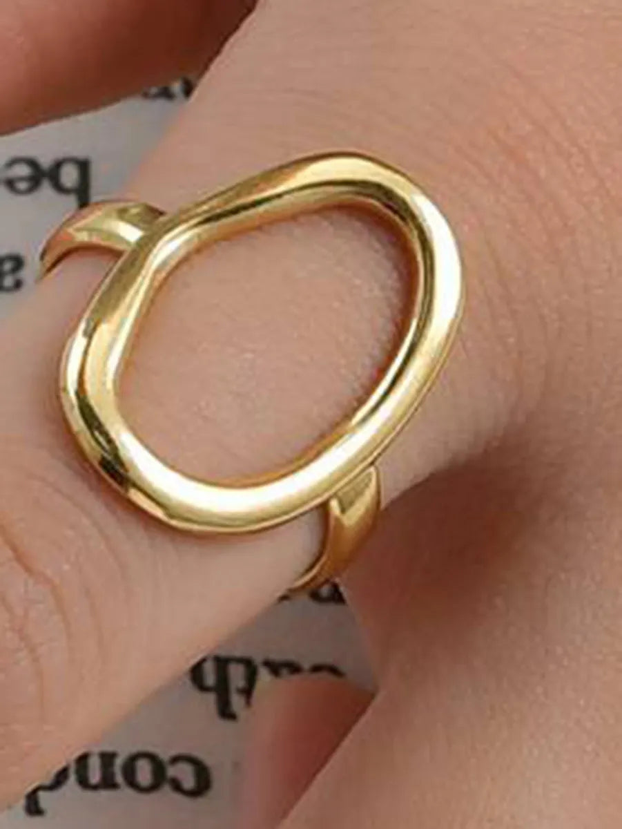 Modern Style Artistic Geometric Stainless Steel Open Rings