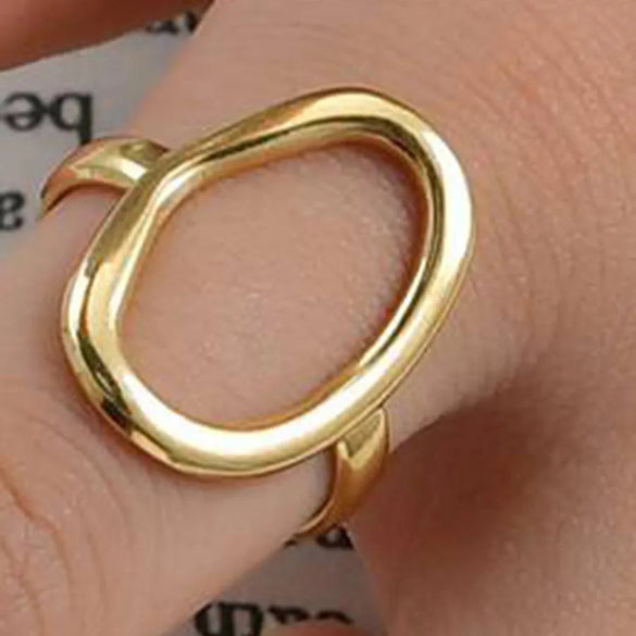 Modern Style Artistic Geometric Stainless Steel Open Rings