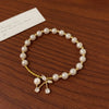 Modern Style Bear Flower Zircon Artificial Pearl Wholesale Bracelets