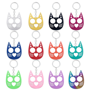 Modern Style Cat Metal Self-Defense Women'S Bag Pendant Keychain