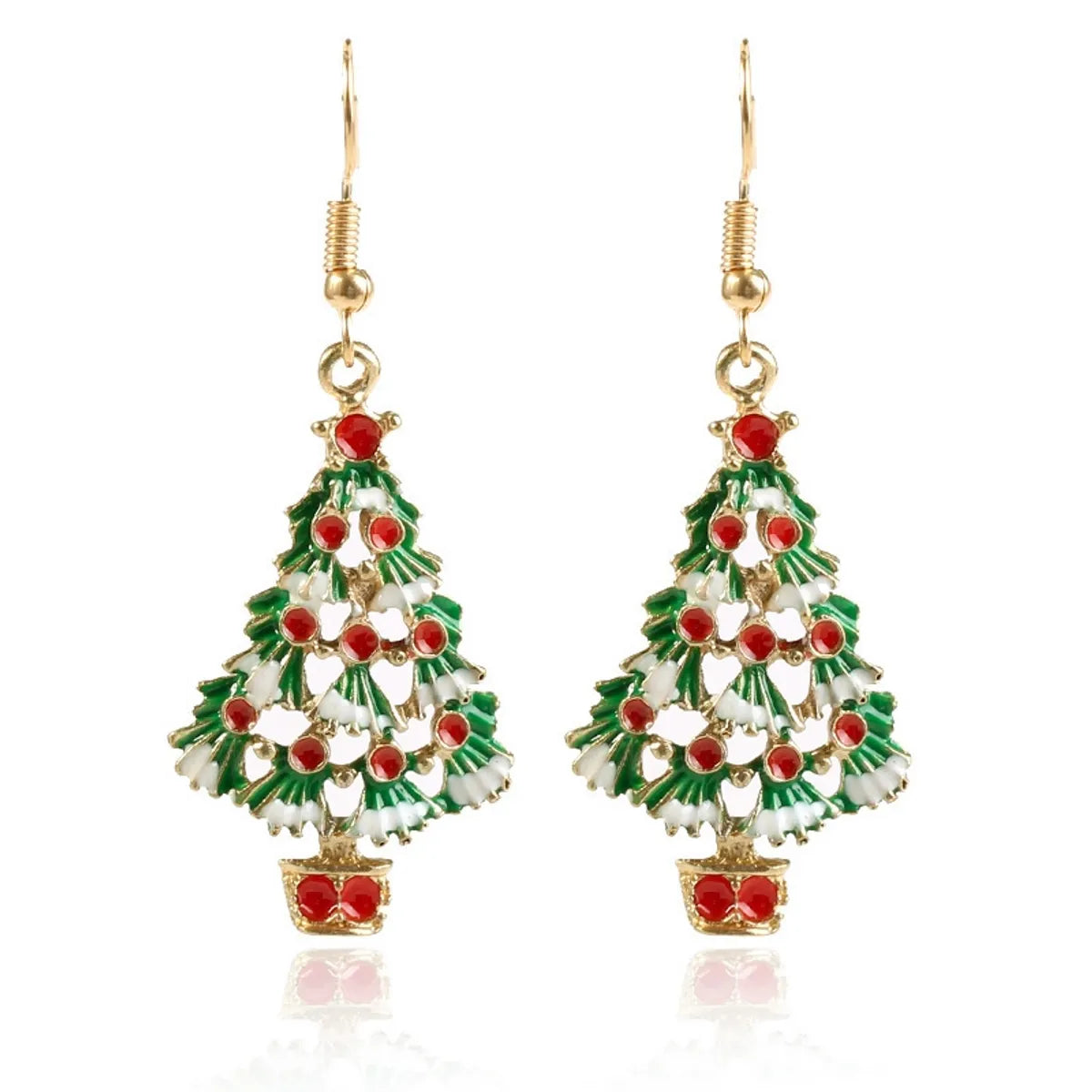 Modern Style Christmas Tree Alloy Christmas Women's Drop Earrings