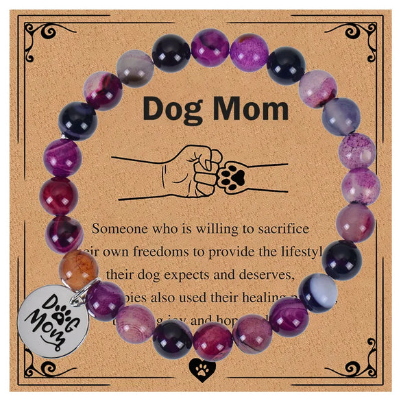 Modern Style Classic Style Animal Letter Paw Print Natural Stone Wholesale Bracelets