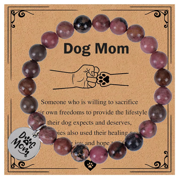 Modern Style Classic Style Animal Letter Paw Print Natural Stone Wholesale Bracelets