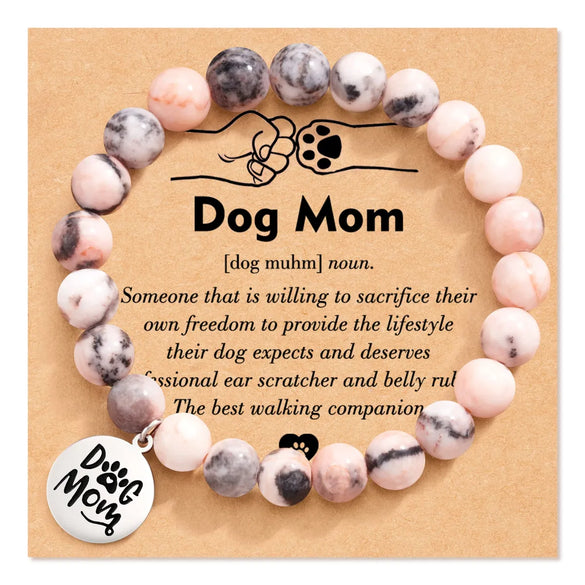 Modern Style Classic Style Animal Letter Paw Print Natural Stone Wholesale Bracelets