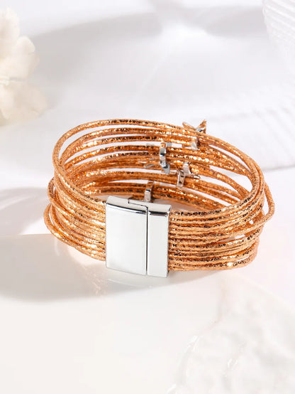 Modern Style Classic Style Circle Pu Leather Wholesale Bangle